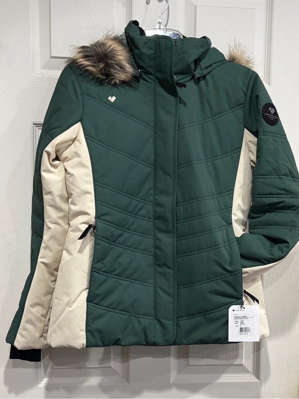 Obermeyer Women's Size 8 Tuscany II PrimaLoft Ski Jacket Insulated Green NWT Sno